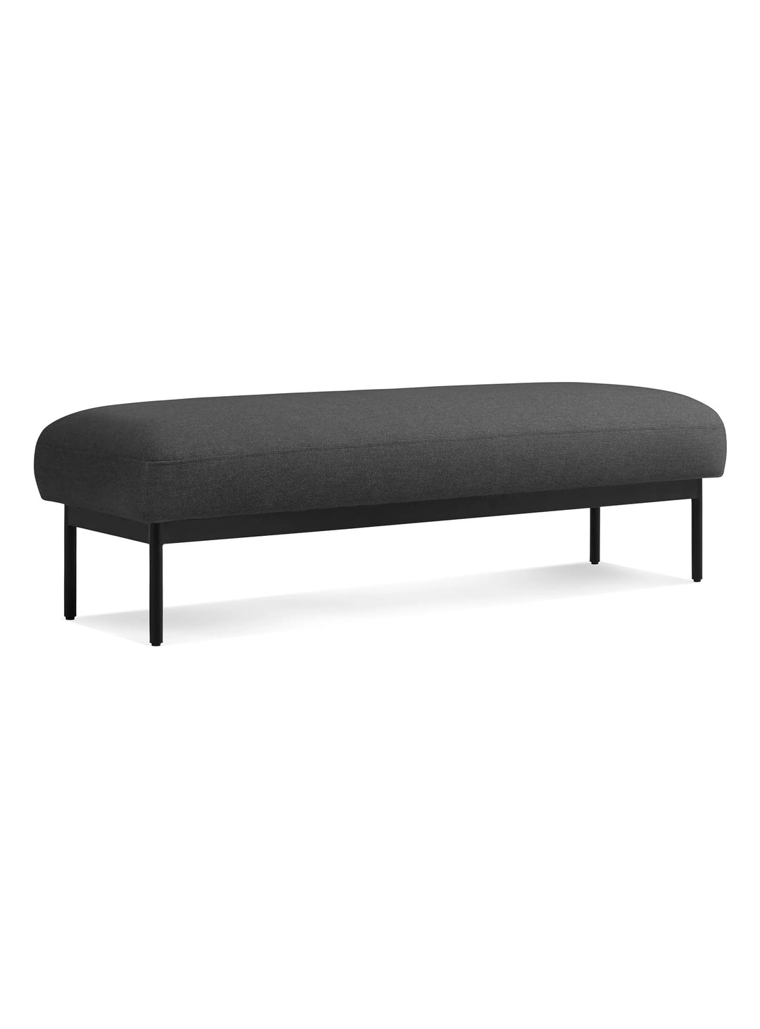 Banc Puff Puff Blu Dot : banc design, lignes douces et confort durable. maharam meld in panda