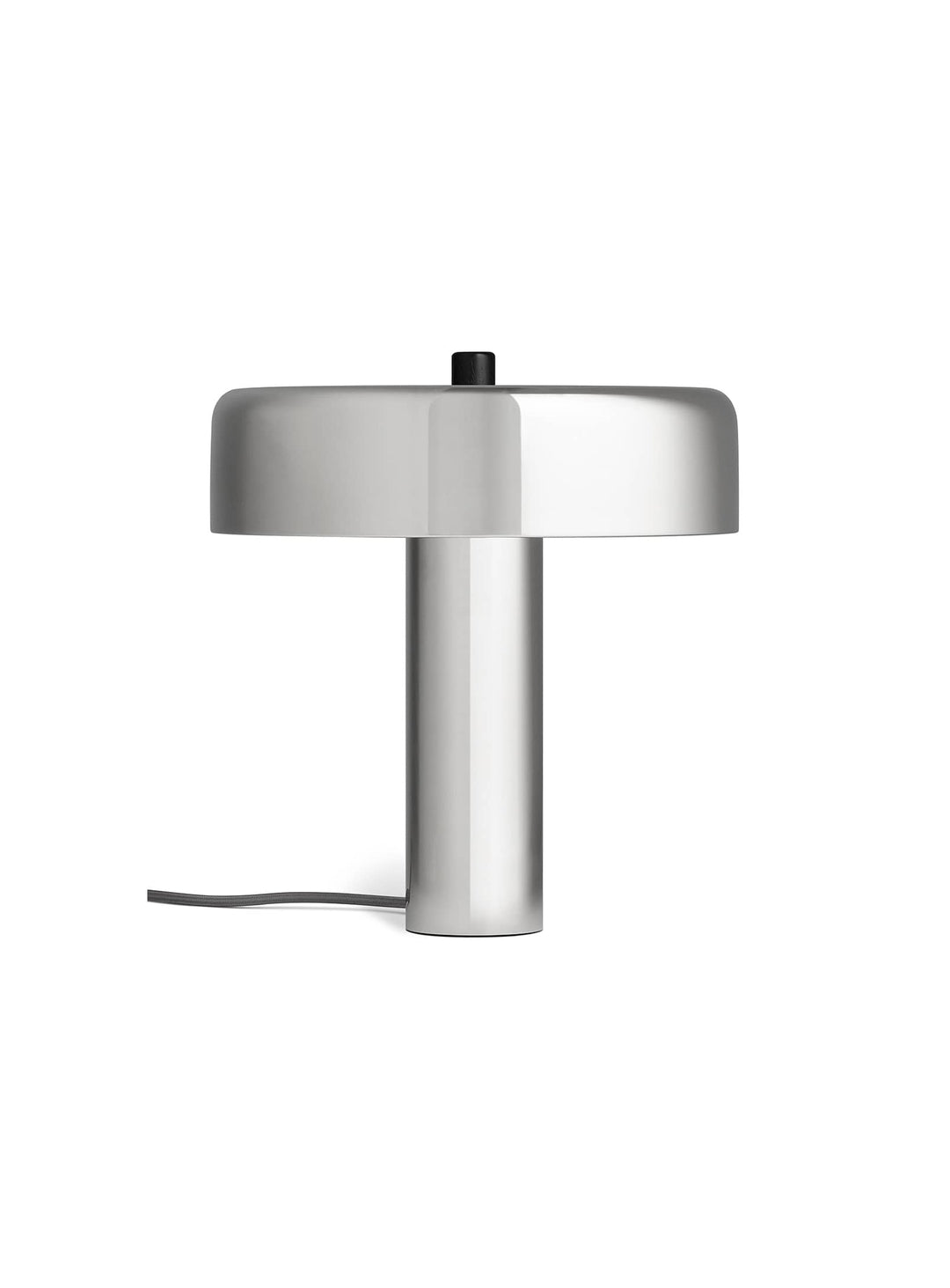 Blu Dot Punk : lampe de table raffinée en métal et bois massif. Nickel