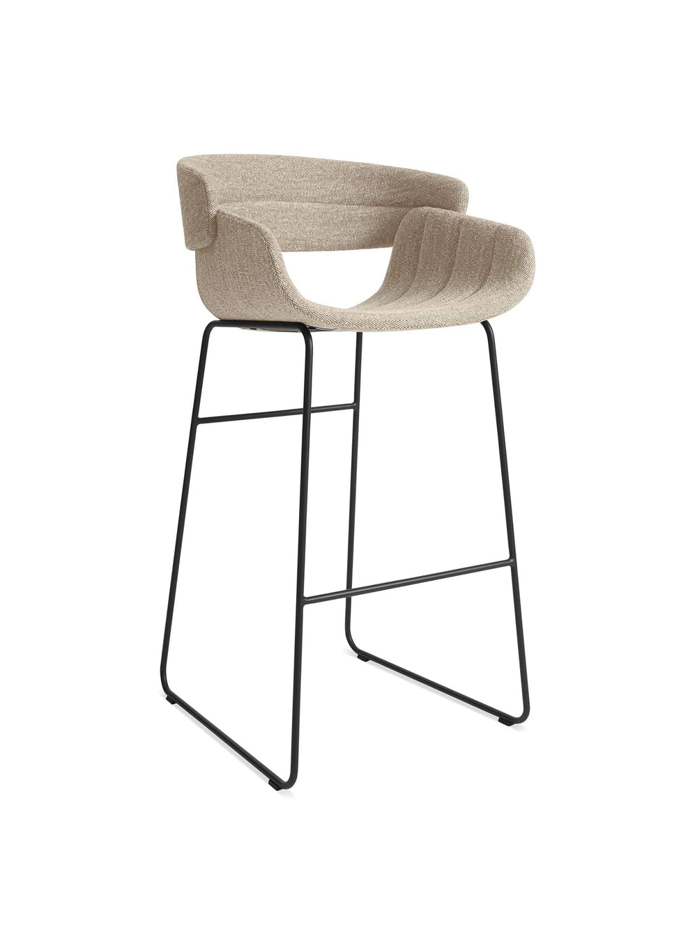 Tabouret de bar Racer Blu Dot : tabouret design rembourré, confort et style moderne. tait stone