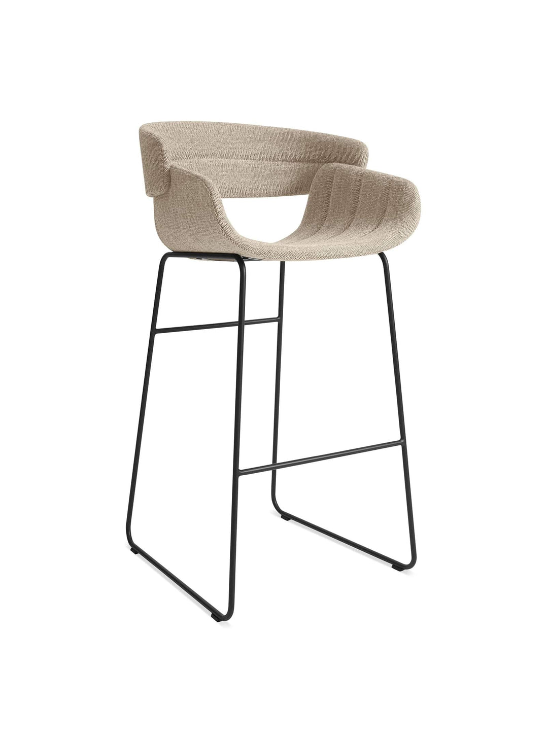 Tabouret de bar Racer Blu Dot : tabouret design rembourré, confort et style moderne. tait stone