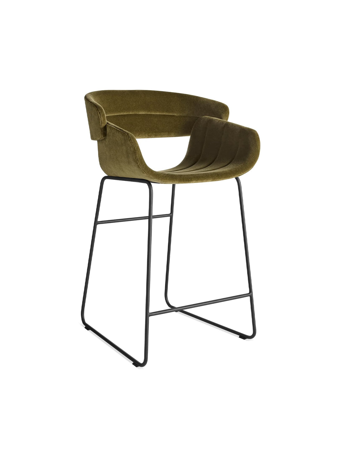 Tabouret Racer Blu Dot : tabouret design, style contemporain et dossier ergonomique. moss velvet