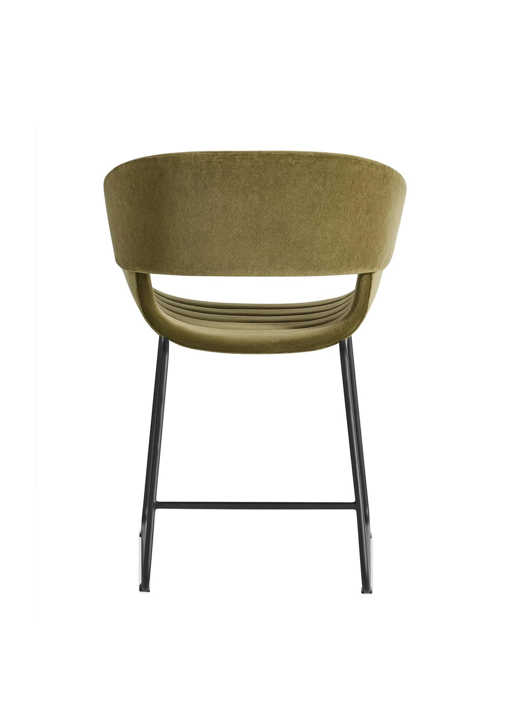 Chaise Racer Blu Dot : chaise design, assise confortable et finition soignée. moss velvet