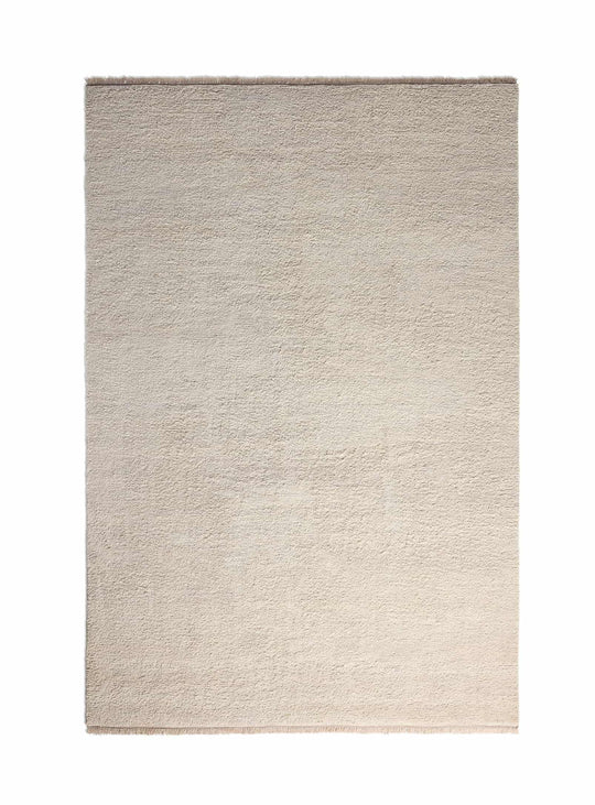 Tapis Shadow signé Blu Dot : laine 100 % naturelle et texture chaleureuse. sable