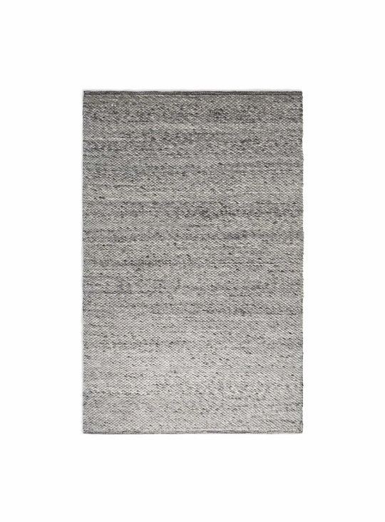 Blu Dot Sinder, tapis en laine tissé main au style sobre et élégant. gris