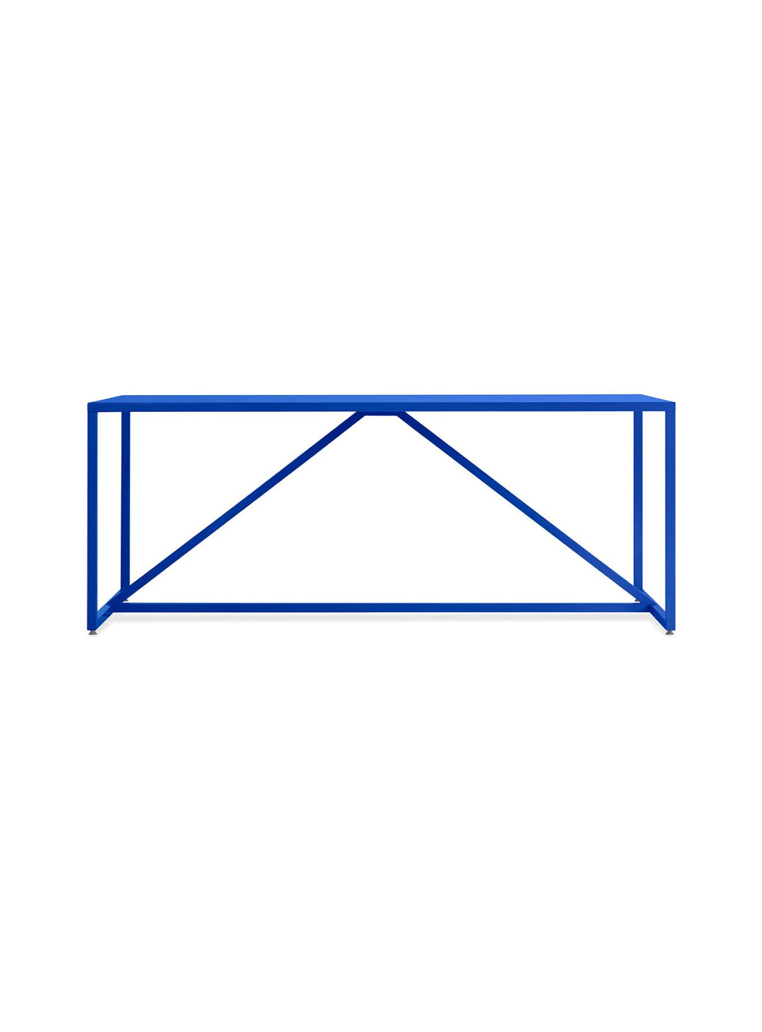 Table design Strut Blu Dot : lignes audacieuses et charme minimaliste. cobalt