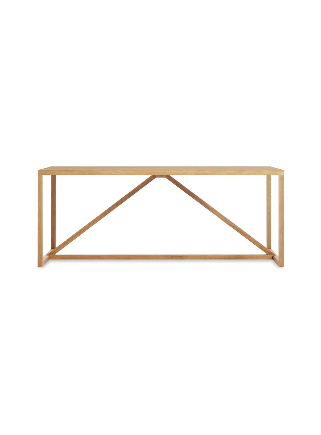 Table design Strut de Blu Dot : modernité et chaleur naturelle. chêne blanc, 75