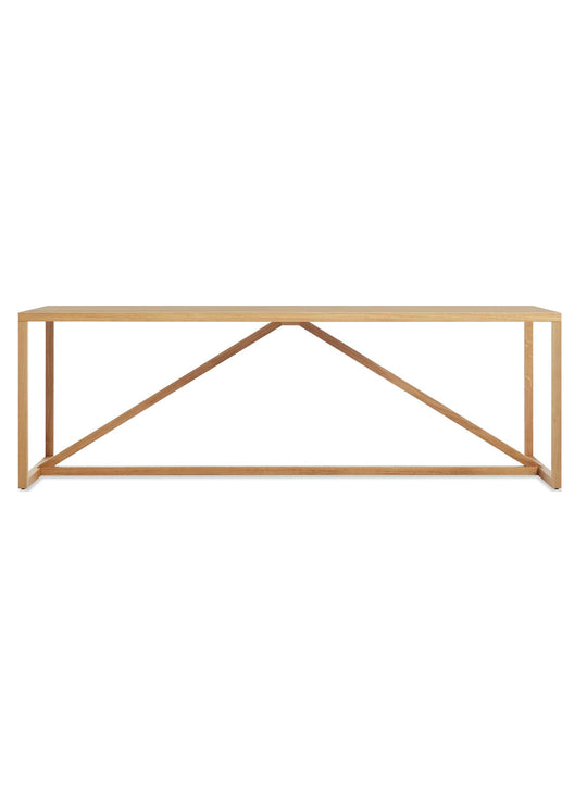 Table Strut de Blu Dot : bois raffiné et style architectural. chêne blanc, 90