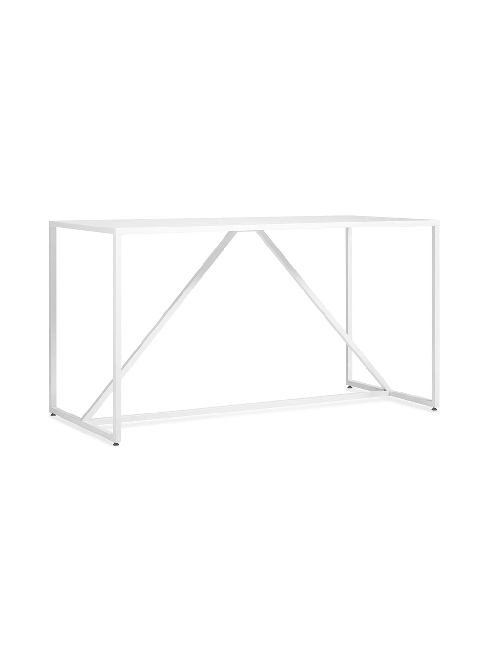 Table haute Strut Blu Dot : table bar design, bois et métal au look contemporain. blanc