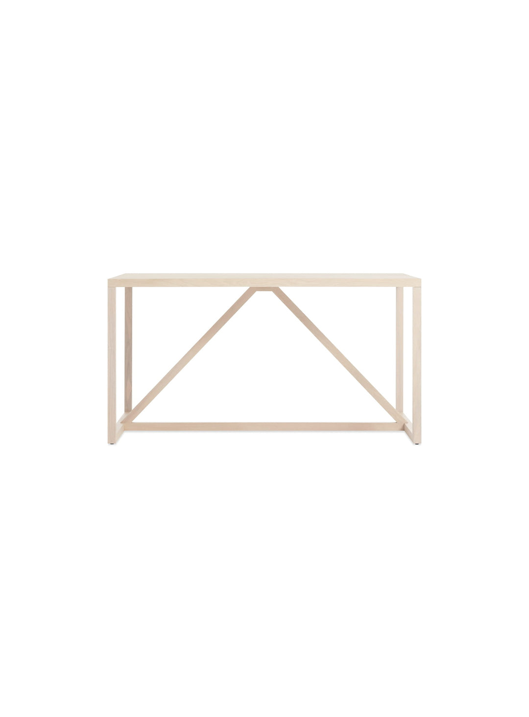 Table à dîner Strut Blu Dot : une table en bois au design contemporain et intemporel. frene blanc, 56"