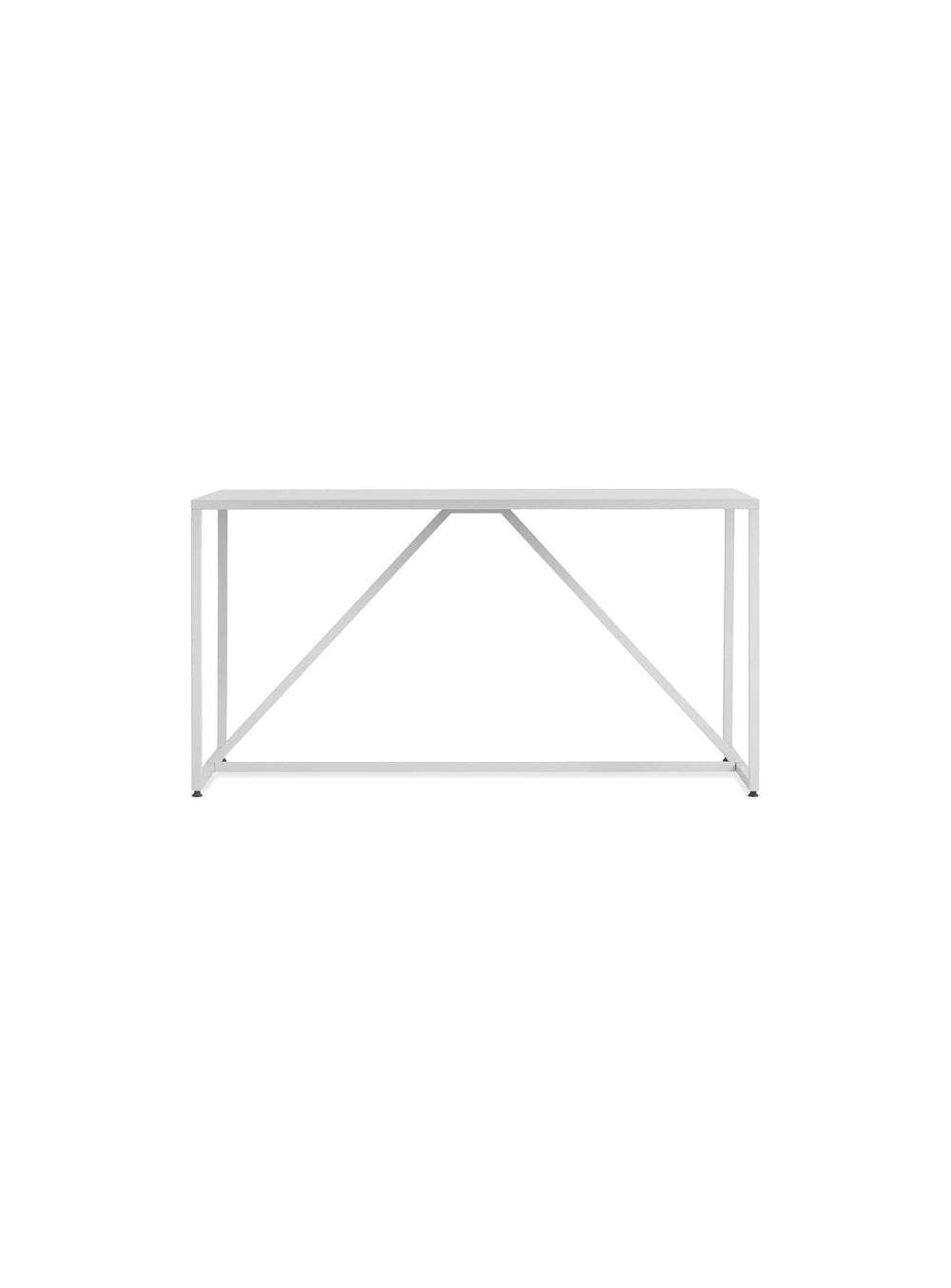 Table Blu Dot Strut : lignes pures et style architectural audacieux. blanc