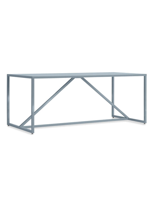 Table Blu Dot Strut : lignes nettes et présence sculpturale. gris