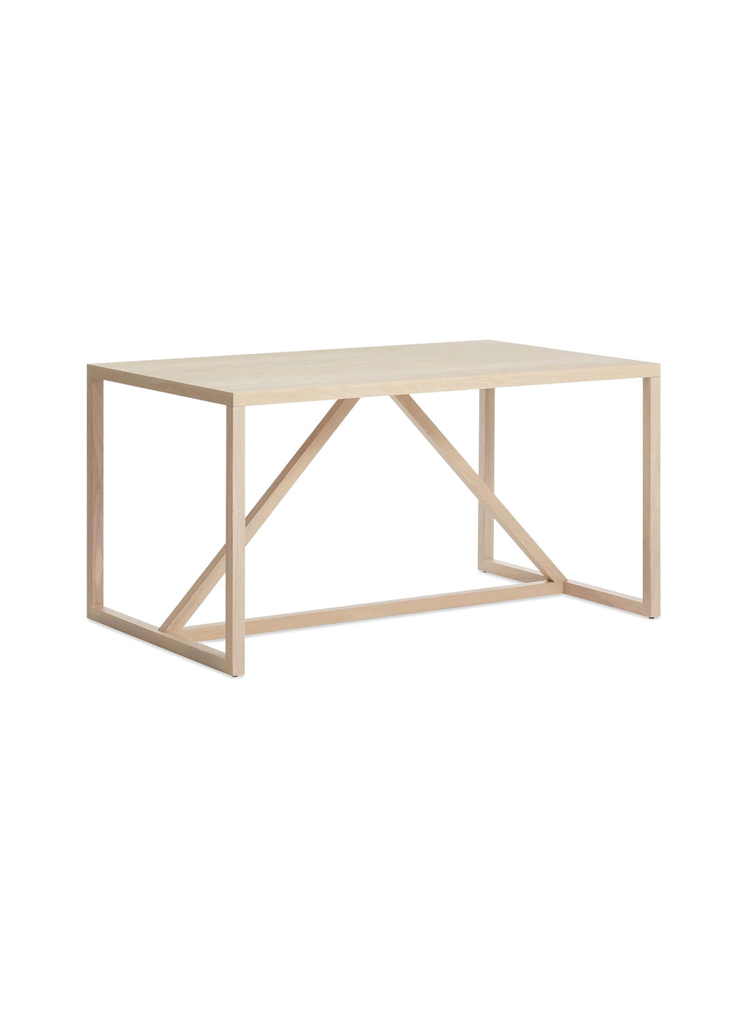 Table à dîner Strut Blu Dot : un meuble chaleureux pour repas et moments de partage. frene blanc, 75"