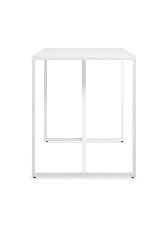 Table haute Strut Blu Dot : table haute design, parfaite pour cuisine ou open space. blanc