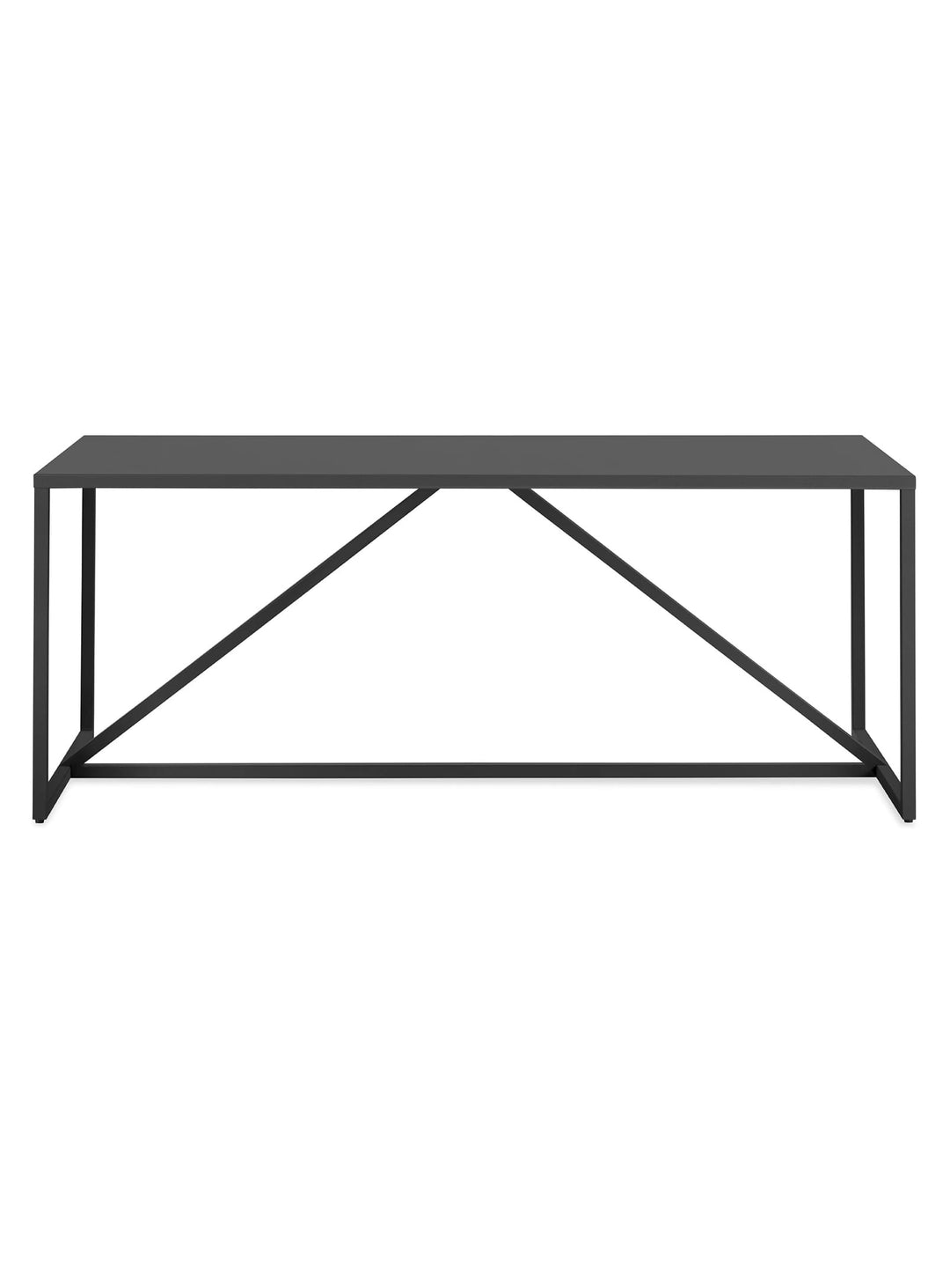 Table Strut Blu Dot : table extérieure élégante et résistante. carbon