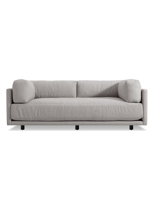 Blu Dot Sunday : sofa robuste et accueillant pour moments de repos. Gris.