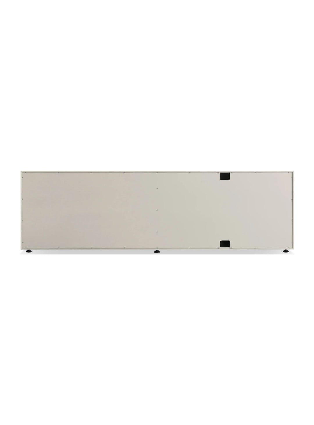 Buffet Blu Dot Superchoice au format compact avec rangements pratiques et élégante finition mate. putty