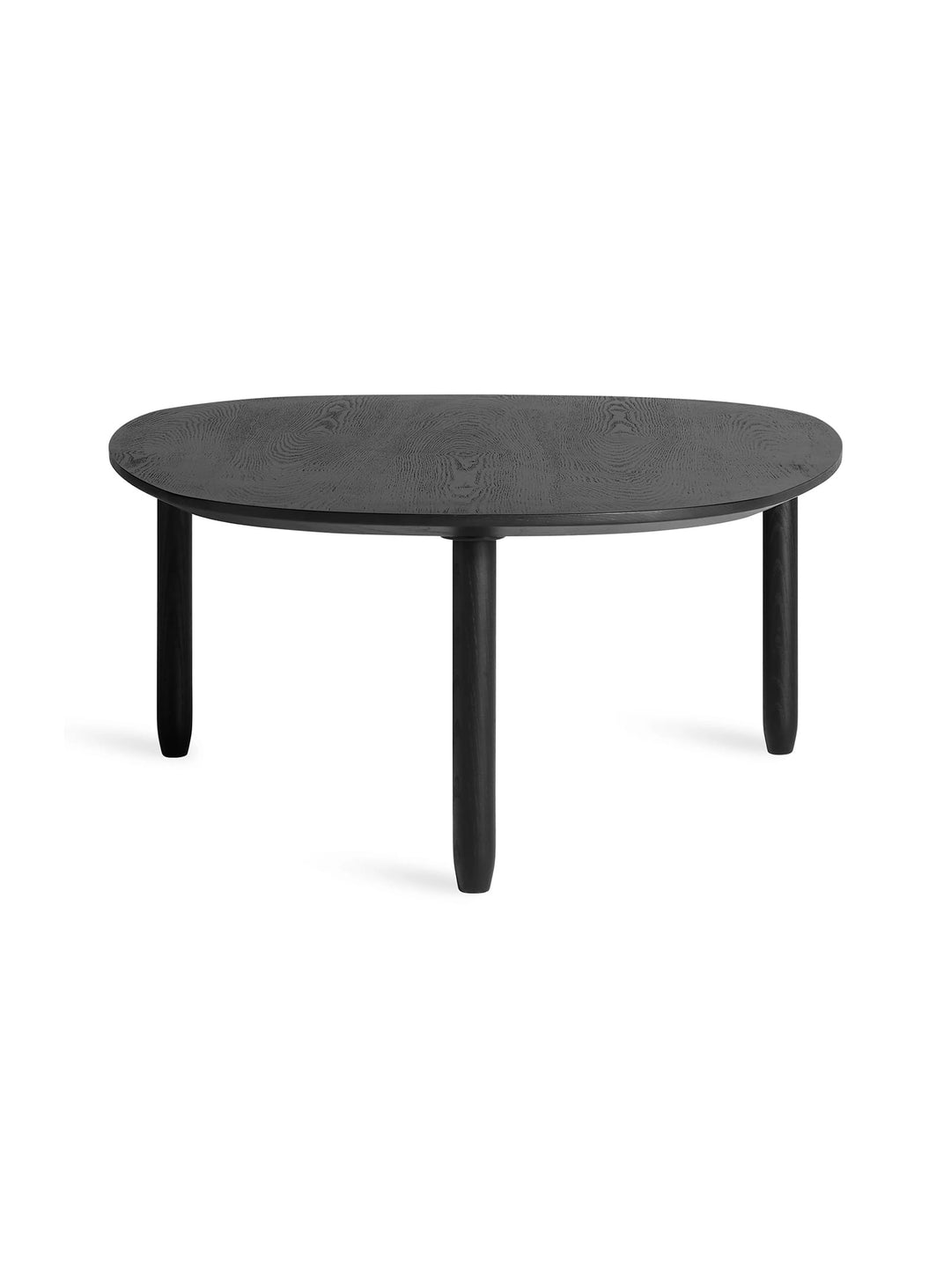 Table à café Swole Blu Dot, pièce sculpturale pour salon contemporain élégant. frene noir