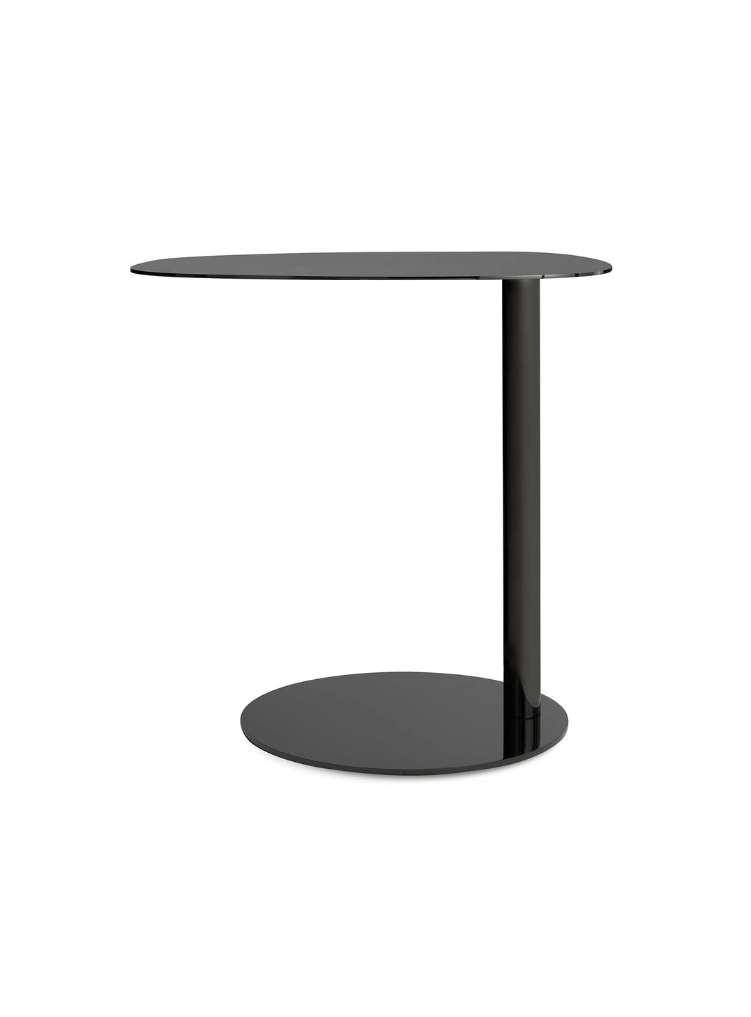 Table d'appoint Swole Blu Dot, une pièce design idéale près d'un canapé ou d'un fauteuil. nickel noir
