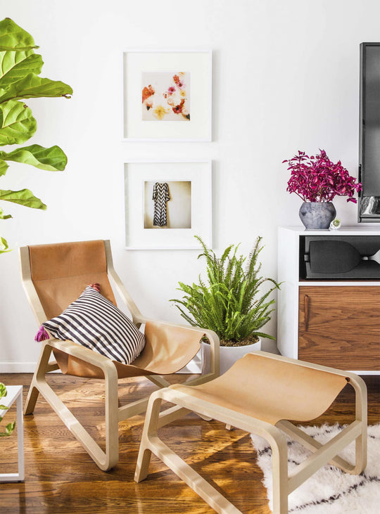 Blu Dot Toro : repose-pieds design au charme naturel et contemporain. camel