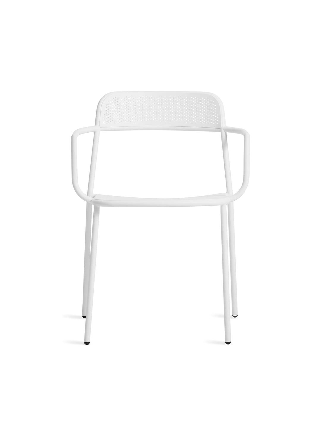 Chaise avec accoudoirs Trim Blu Dot : fauteuil contemporain, métal et style minimal. blanc