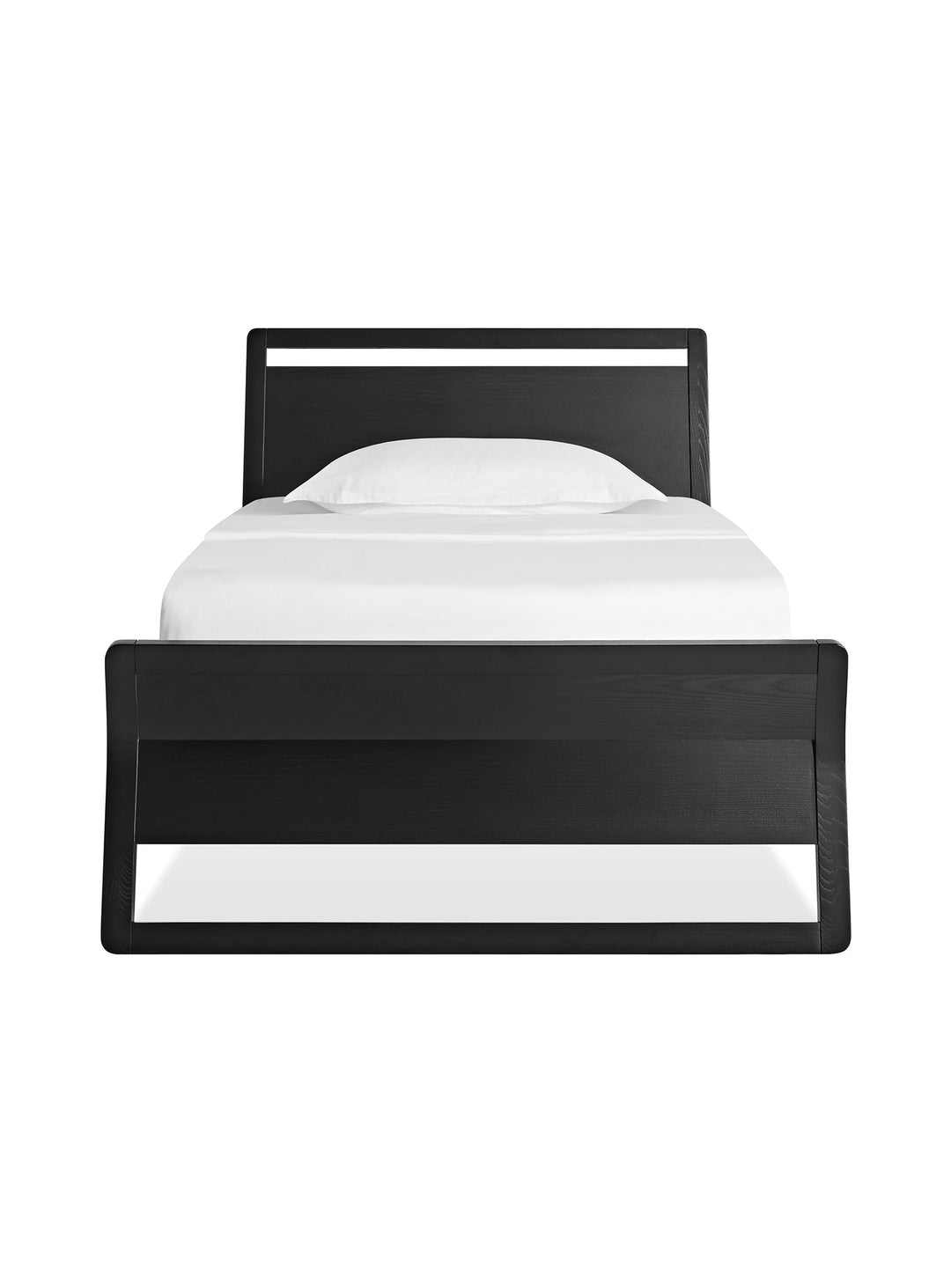 Le lit Woodrow de Blu Dot : authenticité et élégance réunies dans une pièce maîtresse. Noir.