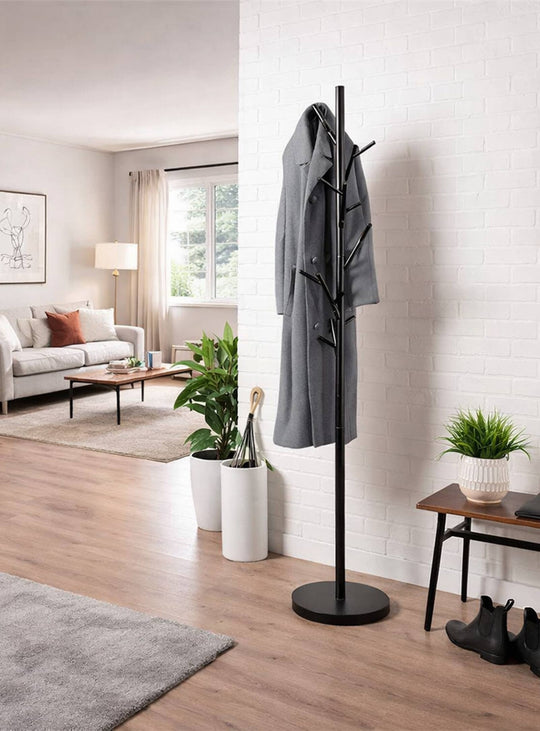 Branch, porte-manteaux moderne noir, parfait pour une entrée design.