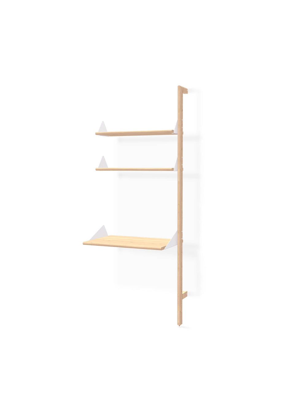 Extension Branch de Gus* Modern : ajoutez des étagères modulaires à votre système pour un rangement élégant et fonctionnel. Blanc / naturel.