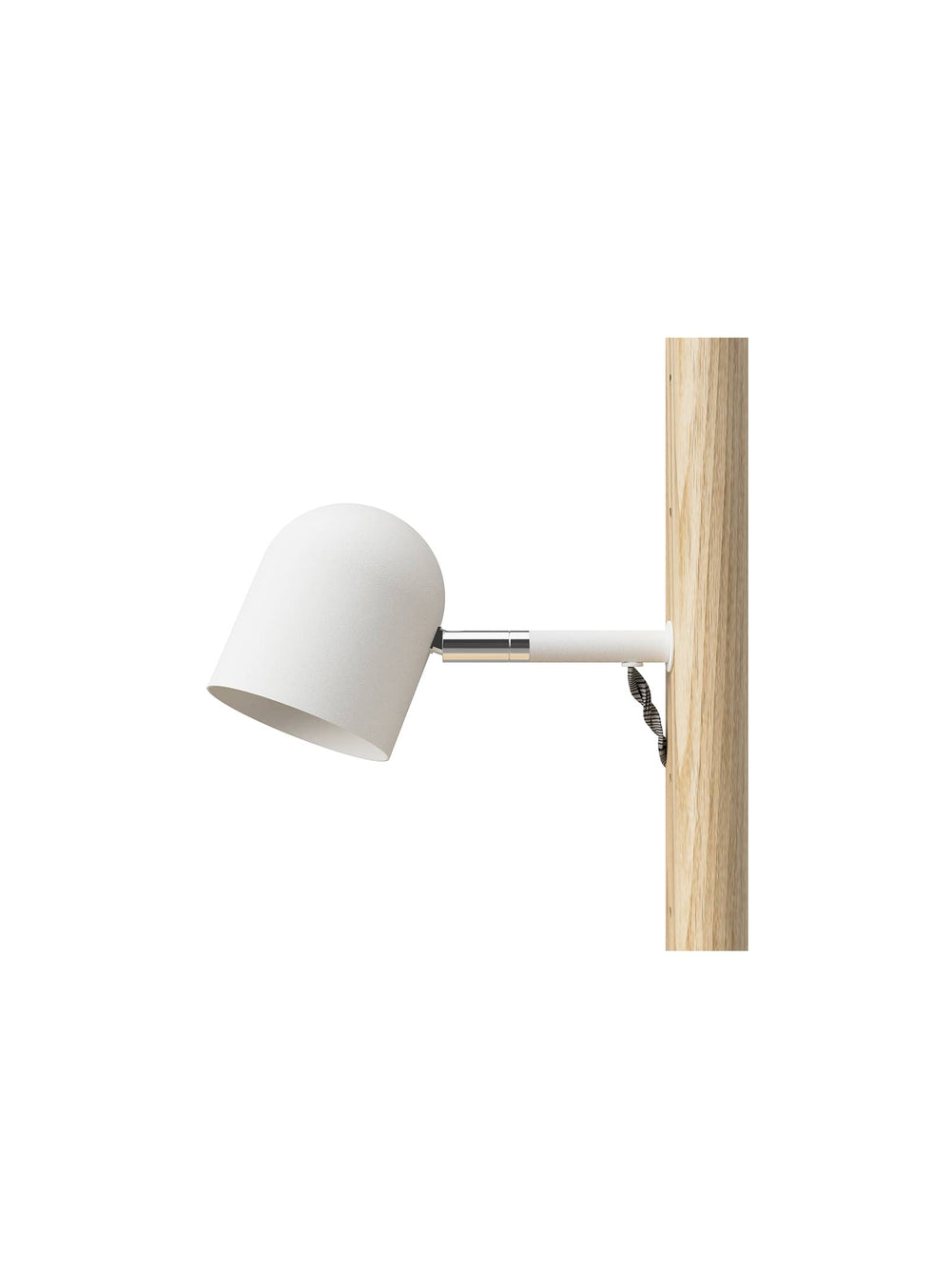 Lampe d’appoint Branch de Gus*, un éclairage pivotant et inclinable conçu pour s’adapter à vos besoins. Blanc.