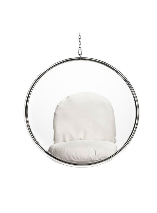 Le fauteuil suspendu Bubble transforme votre intérieur en cocon lumineux et design. creme