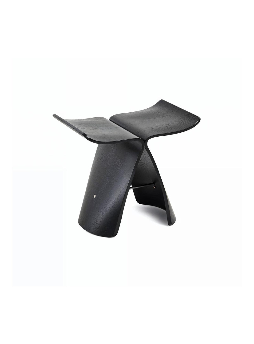 Tabouret Butterfly en bois, élégance poétique et silhouette légère. noir