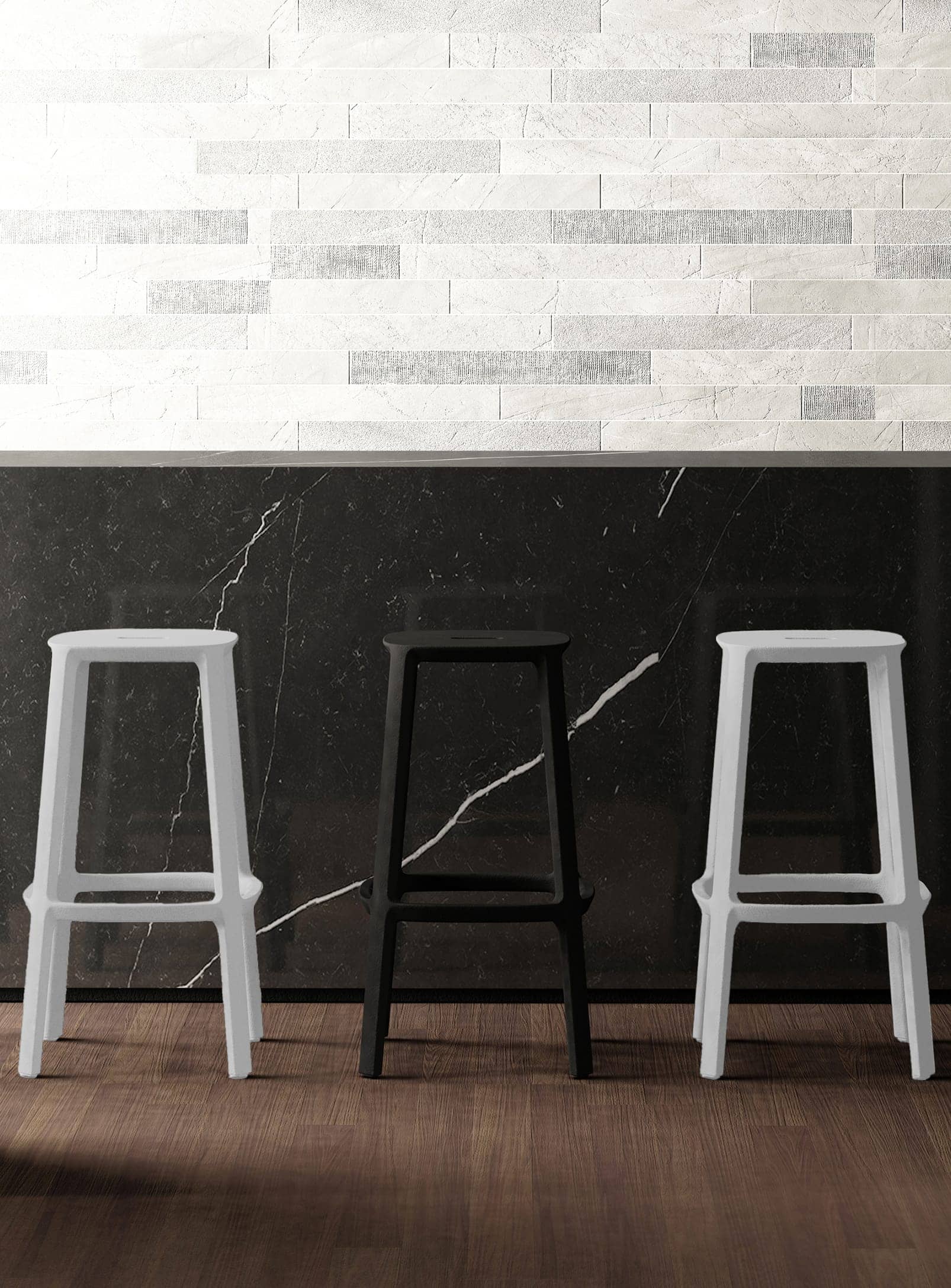 Cadrea, polypropylene counter stools by TOOU – Nüspace