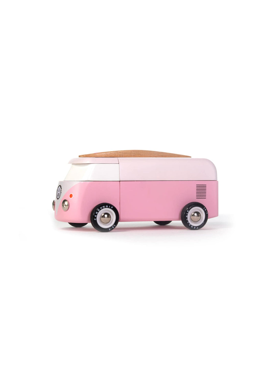 Jouet en bois Beach Bus VW de Candylab : fun, design et nostalgie. Rose.