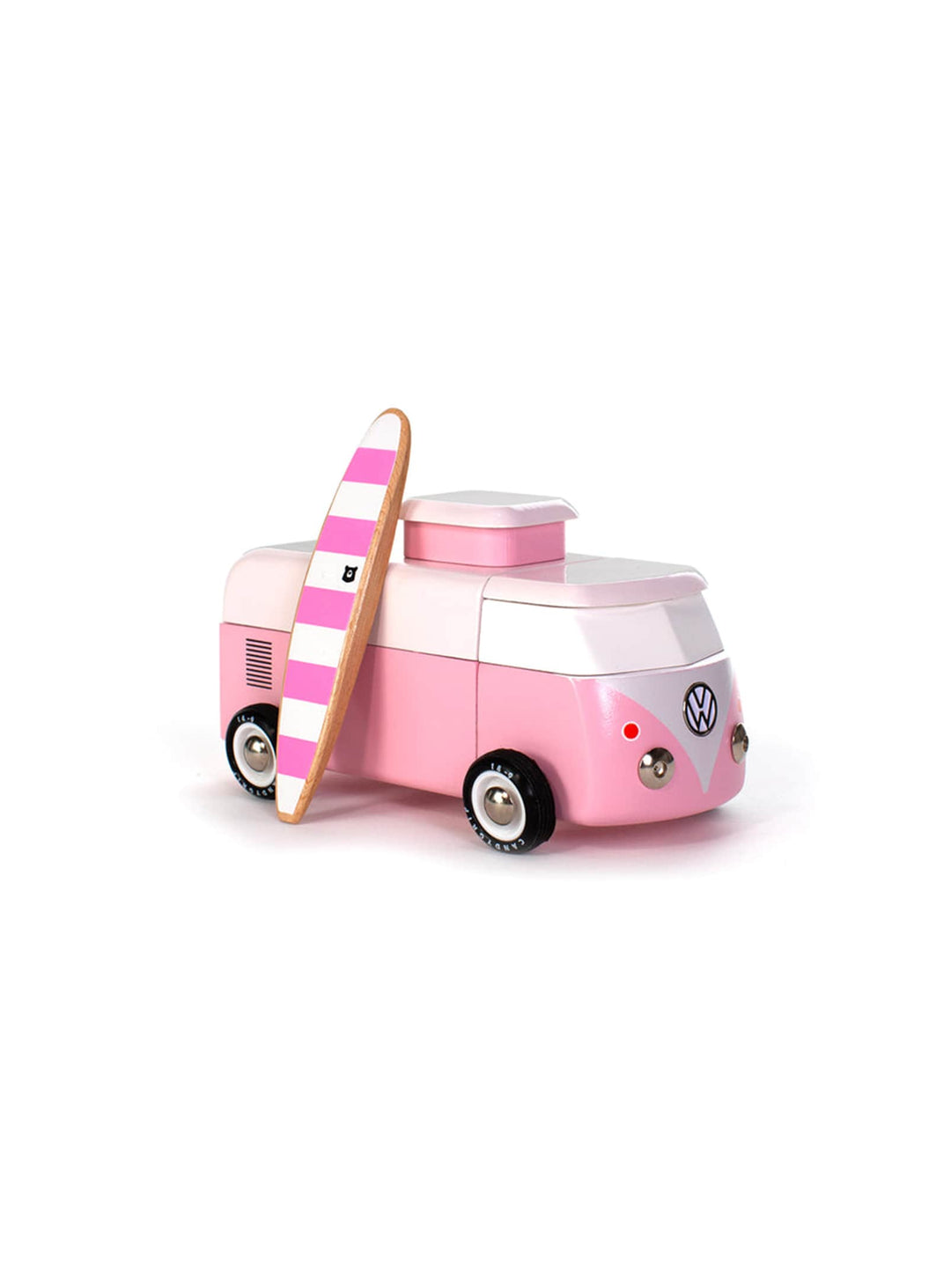 Candylab Beach Bus Volkswagen : jouet en bois et objet de collection. Rose.