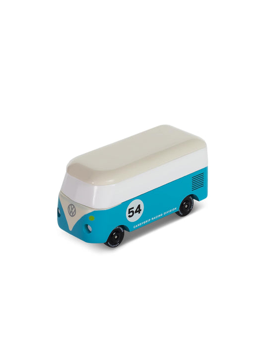 Candylab Candyvan : mini vans VW en bois pour petits et grands. bleu