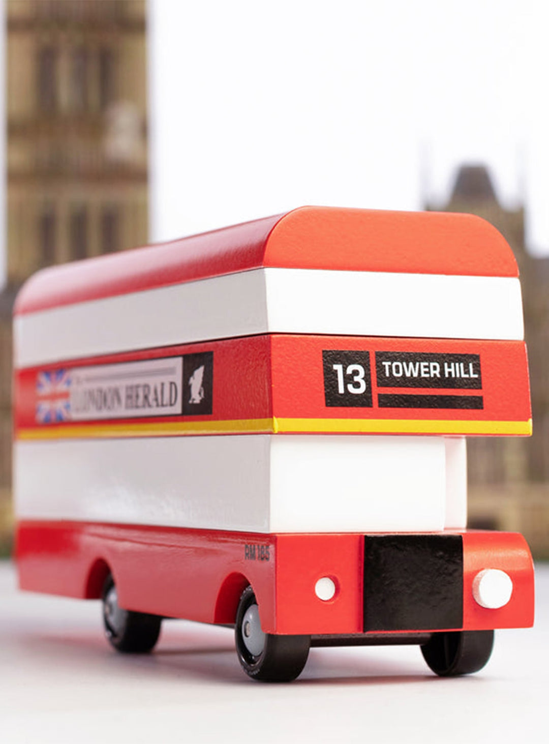 London Bus Candylab, jouet éducatif initiant à la culture et sécurité routière.