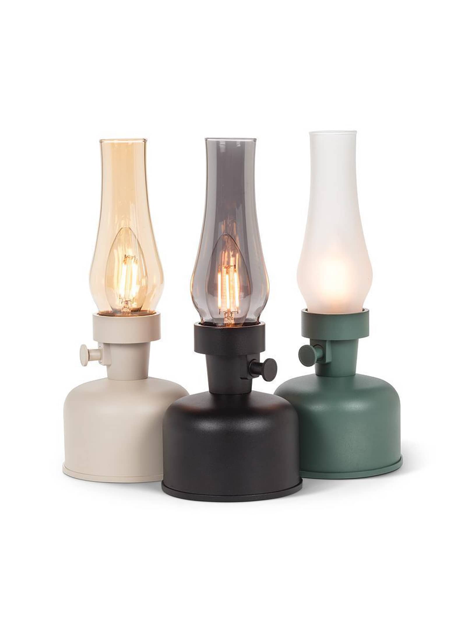 Fireplace: Lantern-shaped LED table lamp – Nüspace