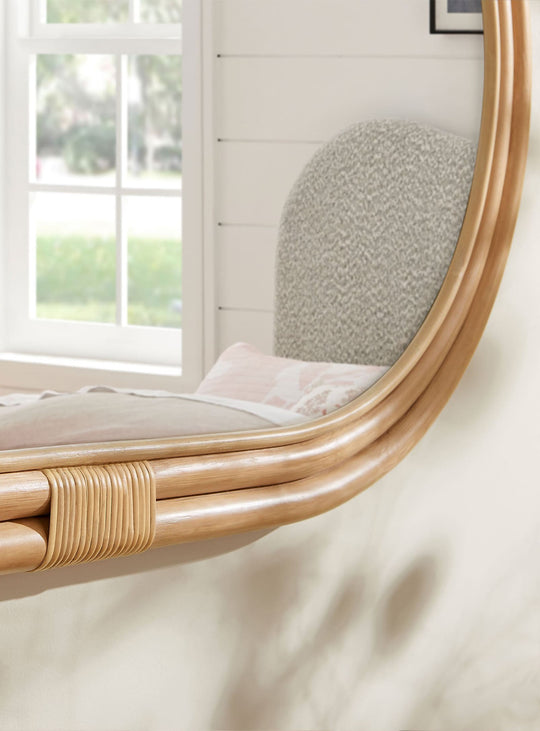 Miroir Corsica : rotin épais, finitions soignées et beauté naturelle.