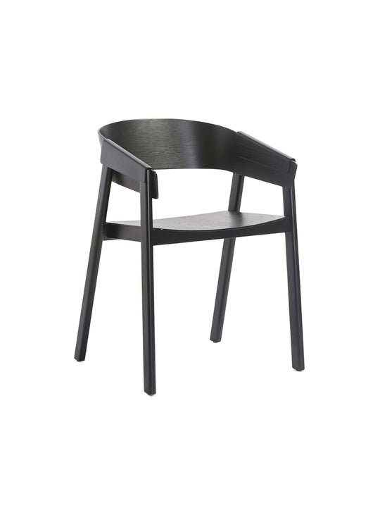 Chaise Cover en bois, esthétique moderne et chaleureuse. noir