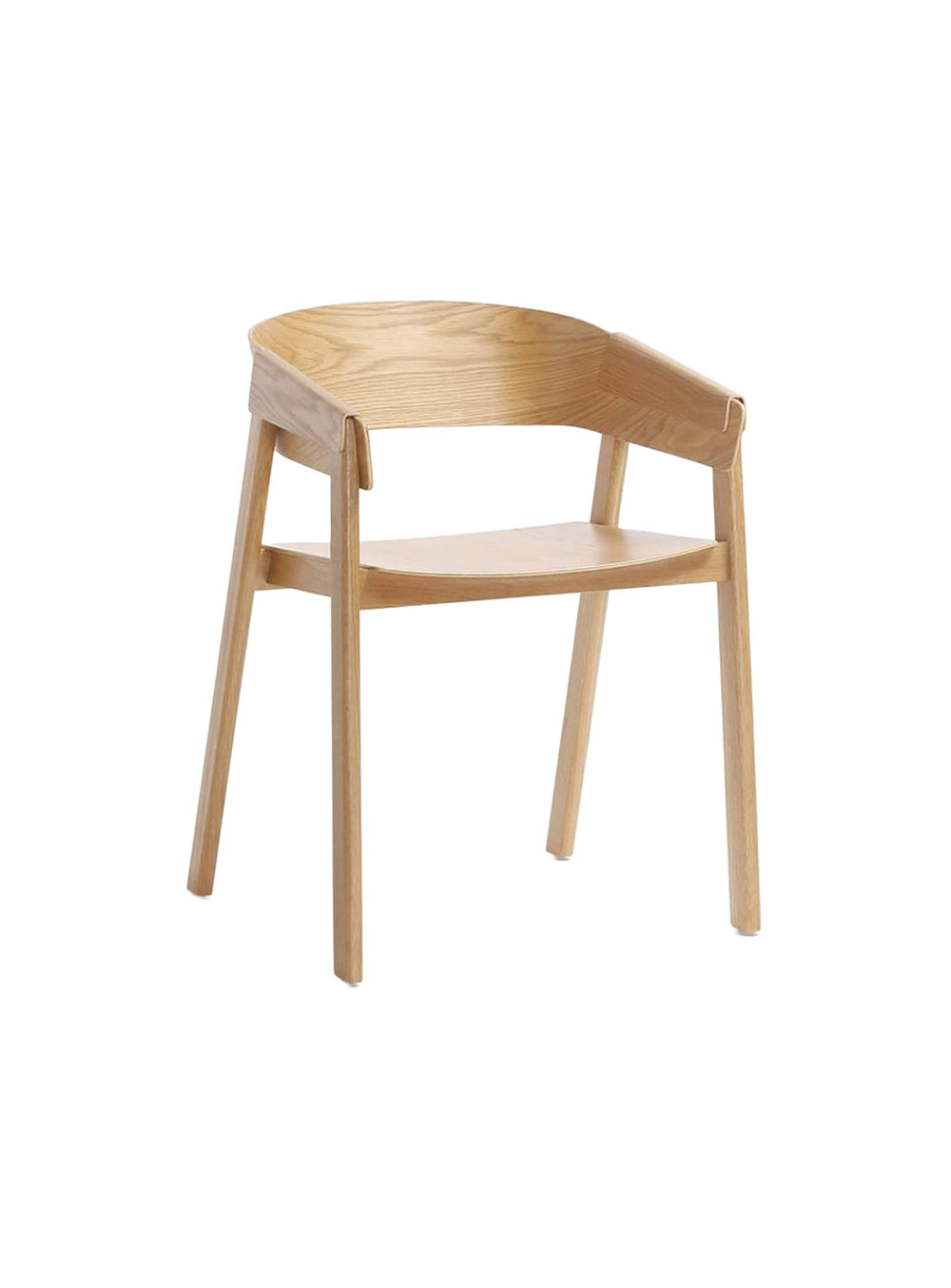 Chaise Cover, allure atypique et accoudoirs au style raffiné. naturel