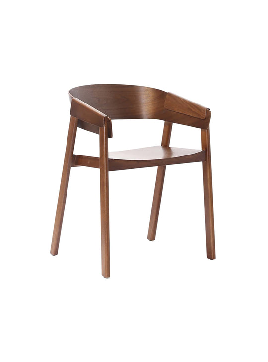 Chaise à dîner Cover, élégance nordique et confort au quotidien. noyer