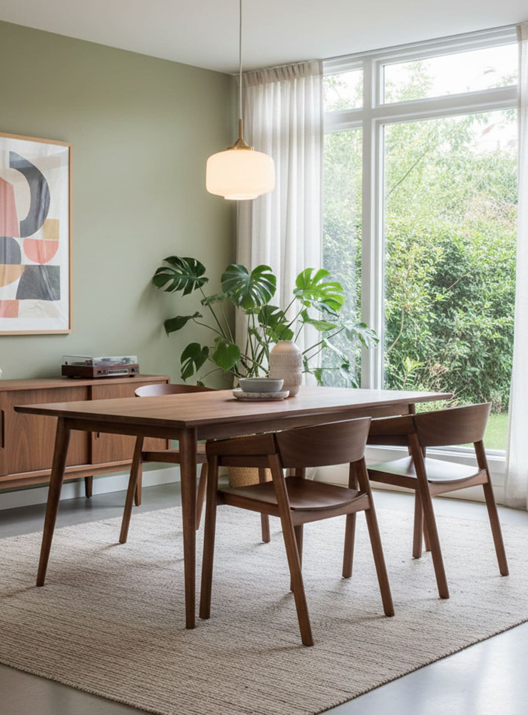 Chaise à dîner Cover, design scandinave élégant en bois naturel. noyer