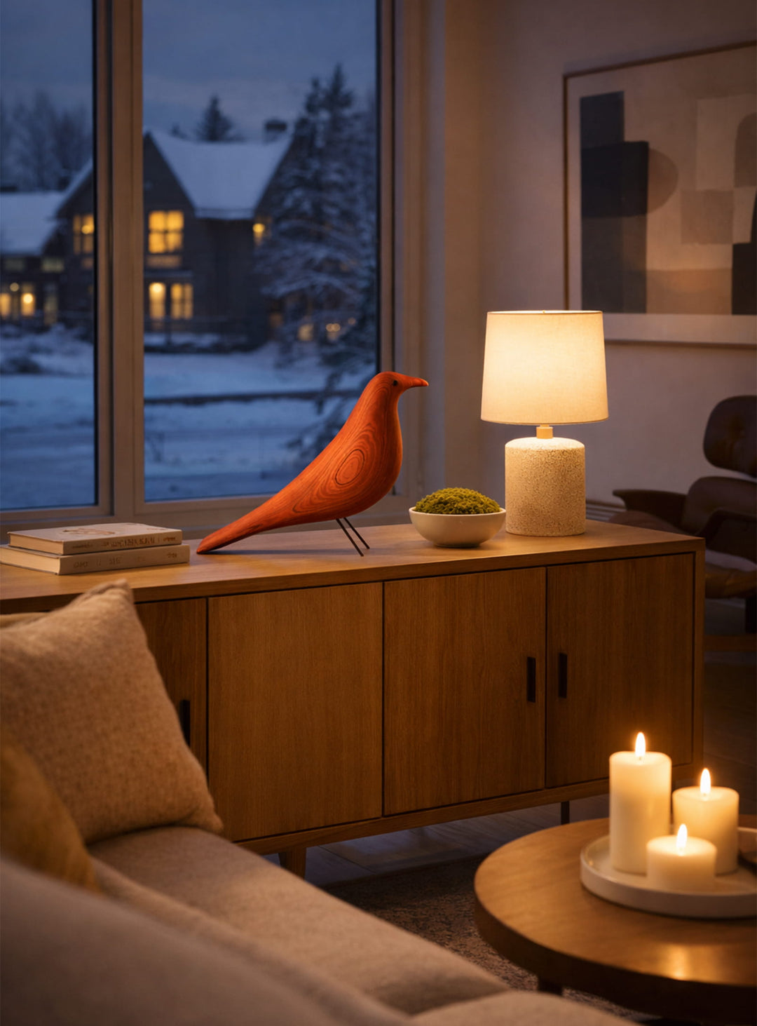 Oiseaux en bois décoratifs, chaleur naturelle et style intemporel. teck