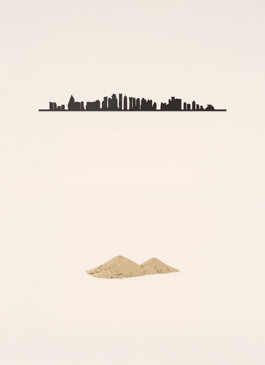 The Line Doha : décoration murale design inspirée du paysage qatarien.