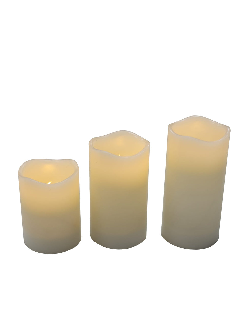 Lot de 3 bougies sans flamme Dolo Newgarden : bougies LED, ambiance cosy et sécurisée.