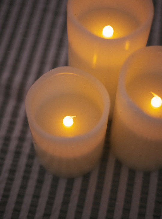 Lot de 3 bougies sans flamme Dolo Newgarden : bougies design, déco intérieure extérieure.
