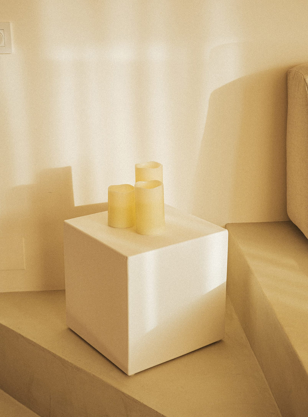 Lot de 3 bougies sans flamme Dolo Newgarden : bougies design, parfaites pour table.