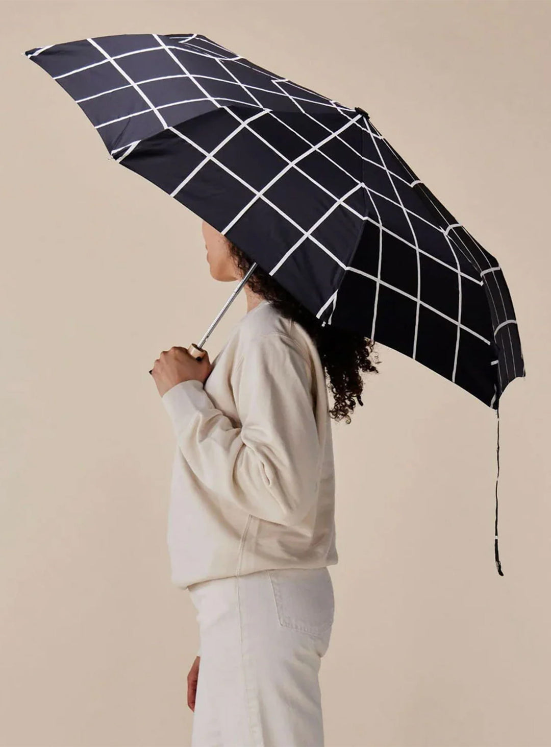 Parapluie Canard Original Duckhead : parapluie design, compact et écologique. black grid