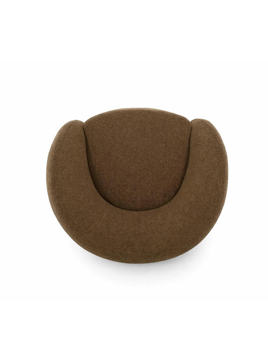 Fauteuil Dune : design moderne, tissu bouclé et confort exceptionnel.