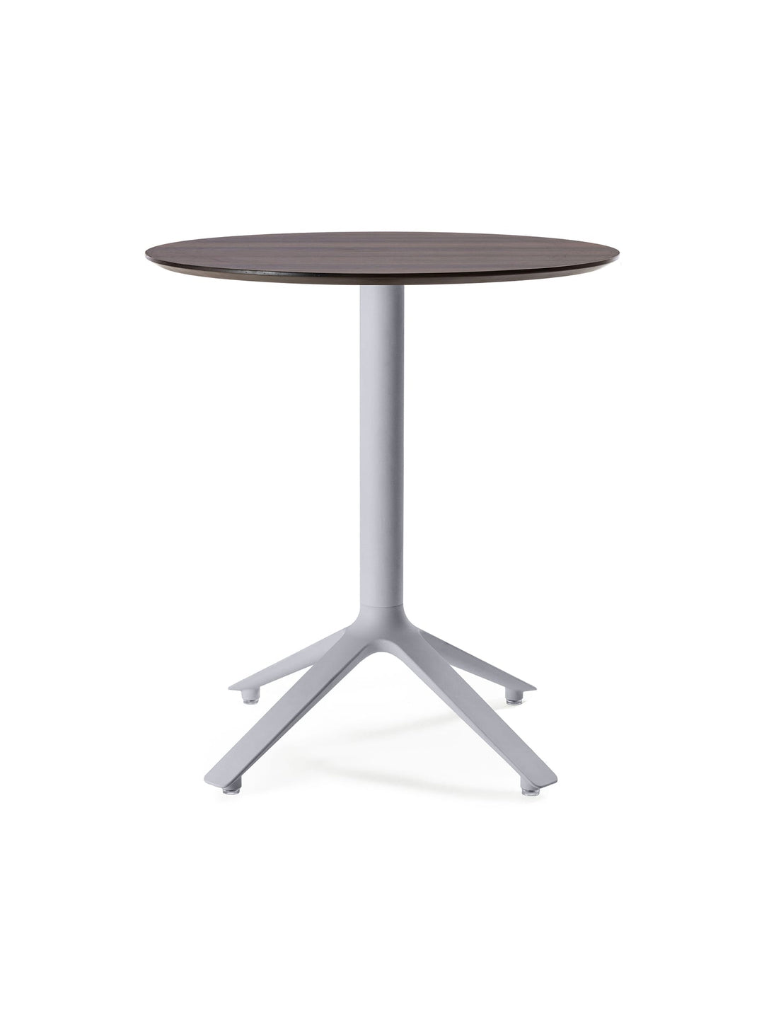 Table bistrot EEX TOOU Design, un mobilier élégant avec base noire, blanche ou grise. noyer