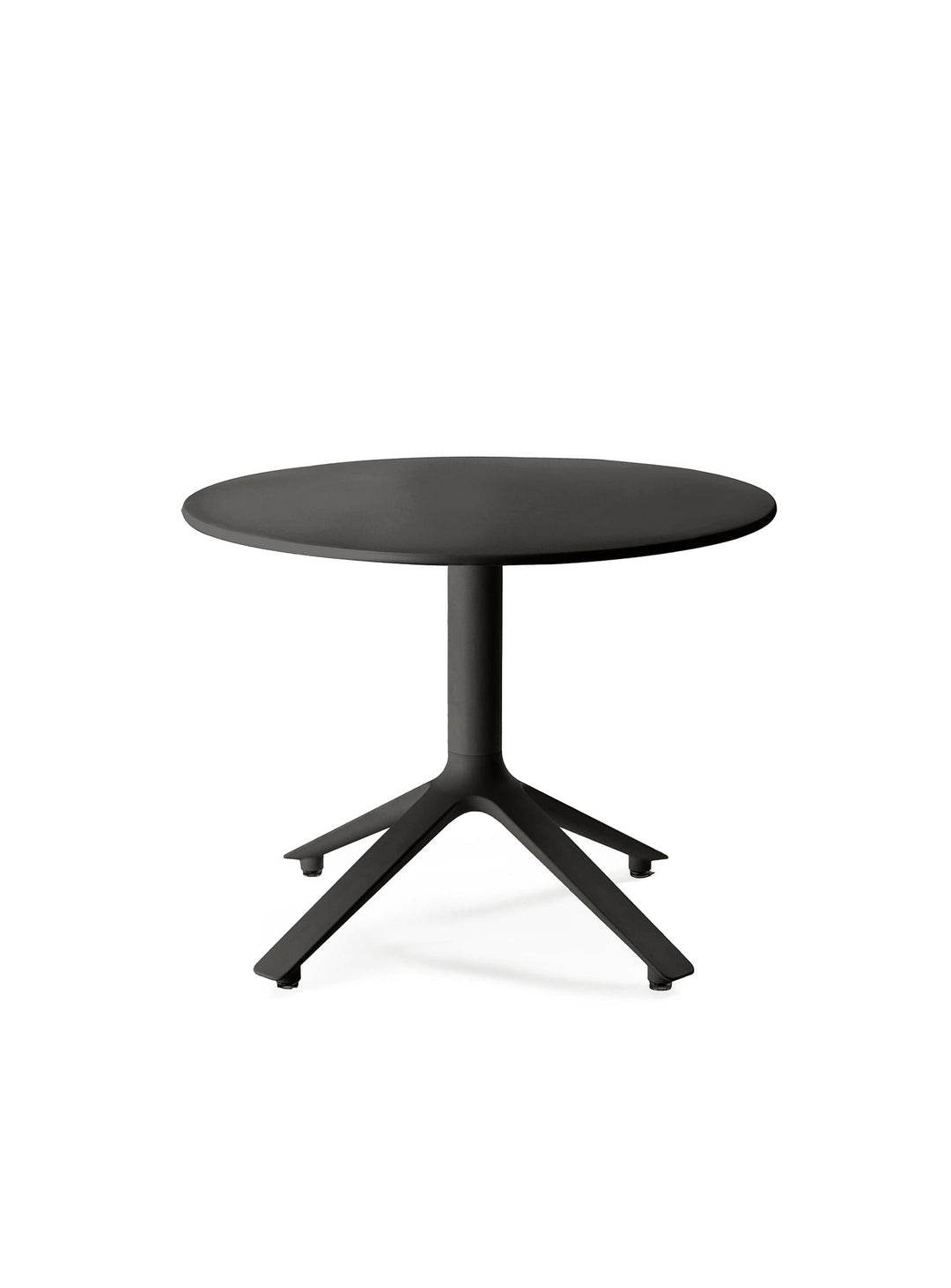Table d'appoint ronde EEX TOOU Design, un mobilier contemporain aux formes arrondies. noir